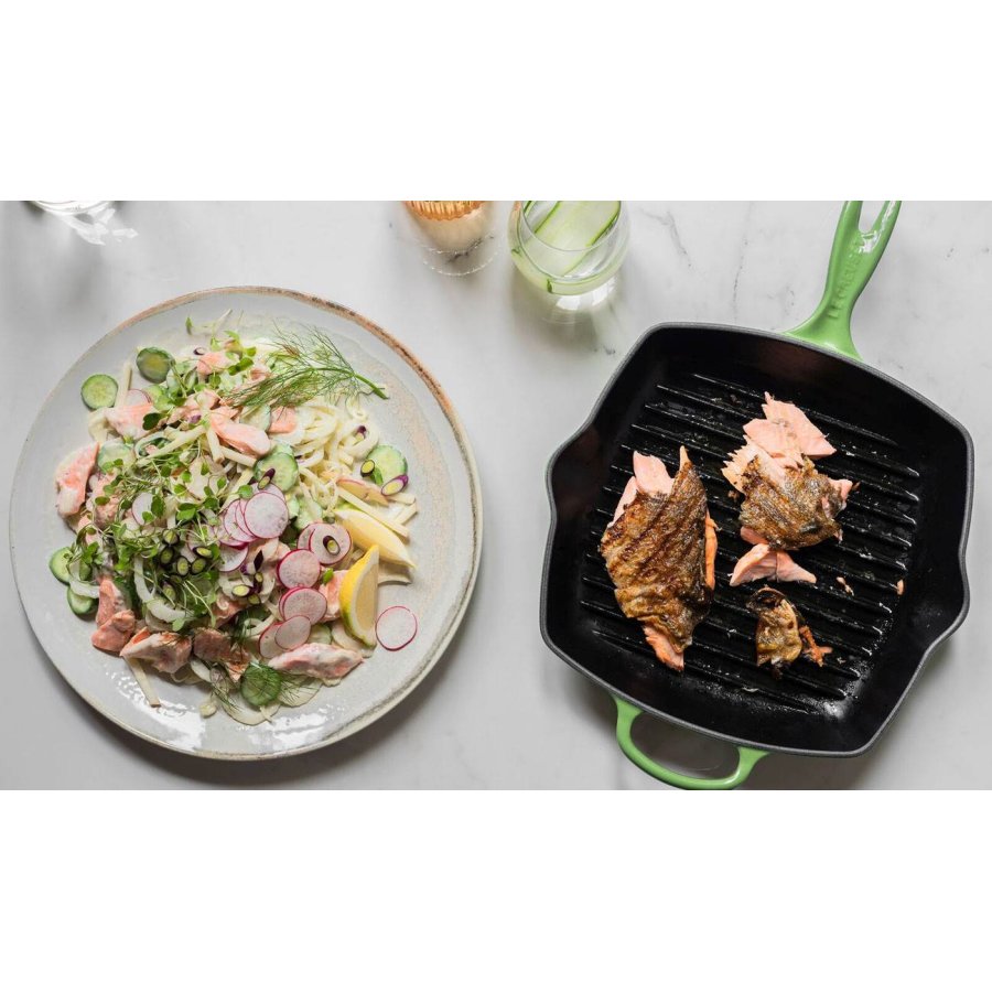 Le Creuset Signature Stbejernsgrillpande 26 cm, Bamboo Green