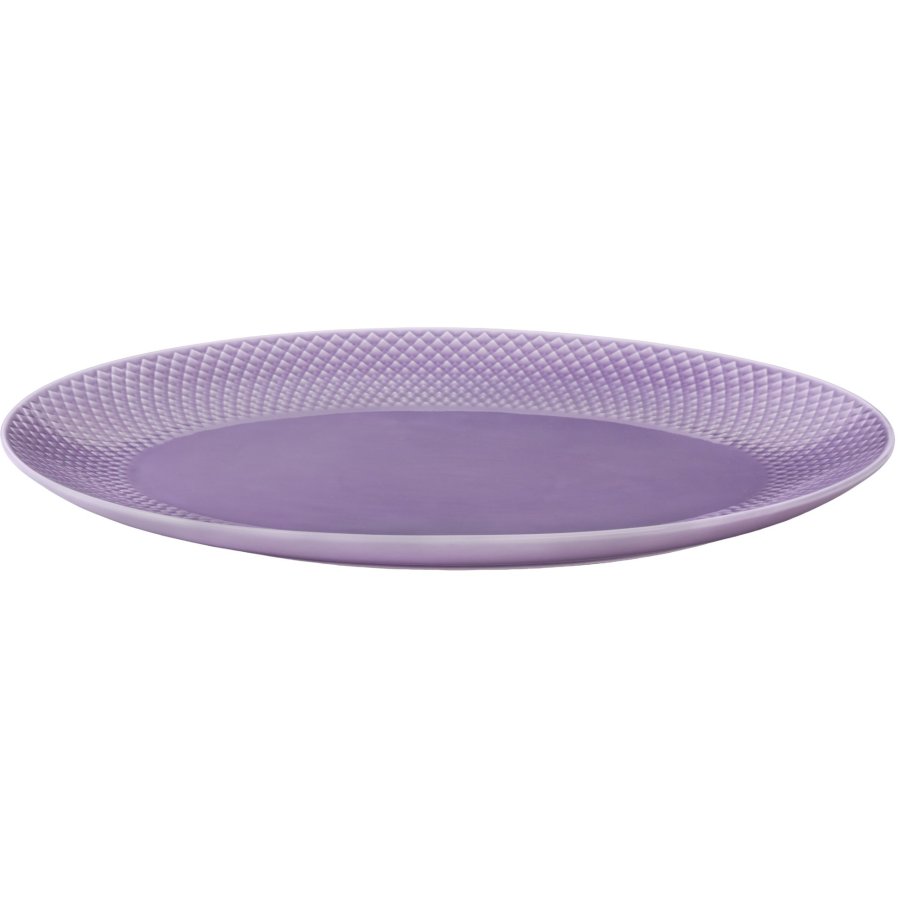 Lyngby Porceln Rhombe Color Ovalt Serveringsfad 35 cm, Lys Lilla