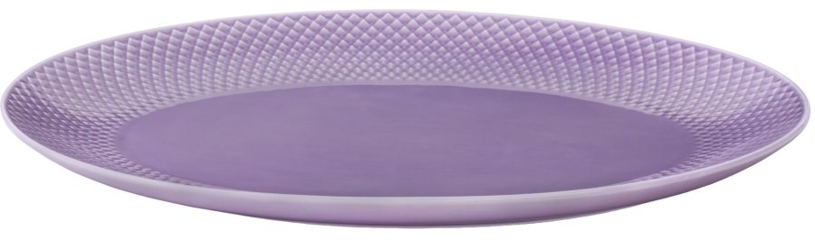 Lyngby Porceln Rhombe Color Ovale Servierschale 35 cm, Hellviolett