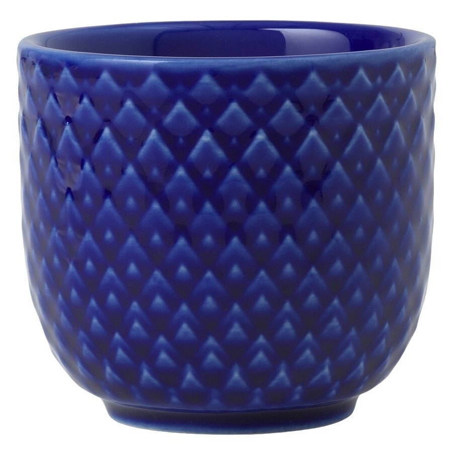 Lyngby Porceln Rhombe Color Eierbecher H4,5 cm, Dunkelblau