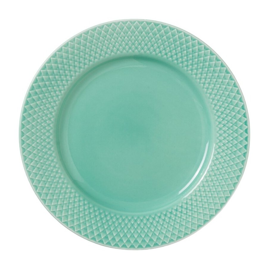 Lyngby Porceln Rhombe Color Teller 21 cm, Aqua