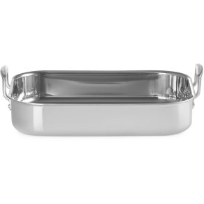 Le Creuset 3-Ply Bradepande m. H�ndtag 27x35 cm, Rustfrit St�l