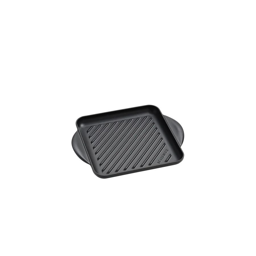 Le Creuset Kvadratisk grillplade 24 cm, Mat Sort