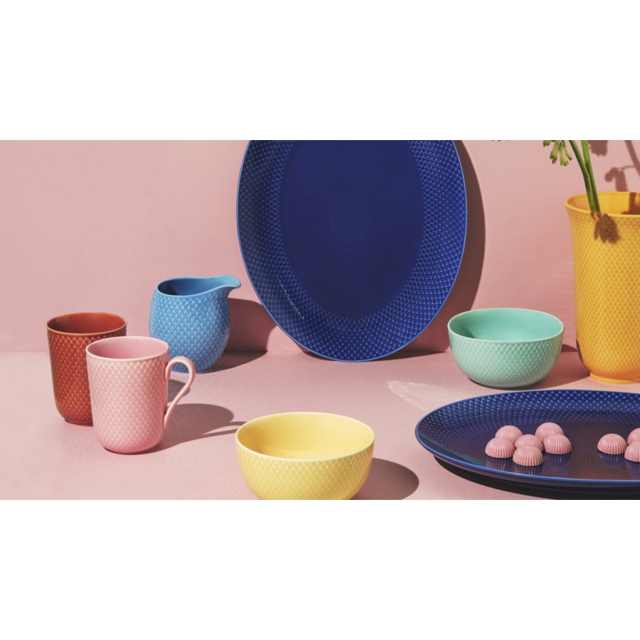 Lyngby Porceln Rhombe Color Milchkännchen 39 cl, Blau