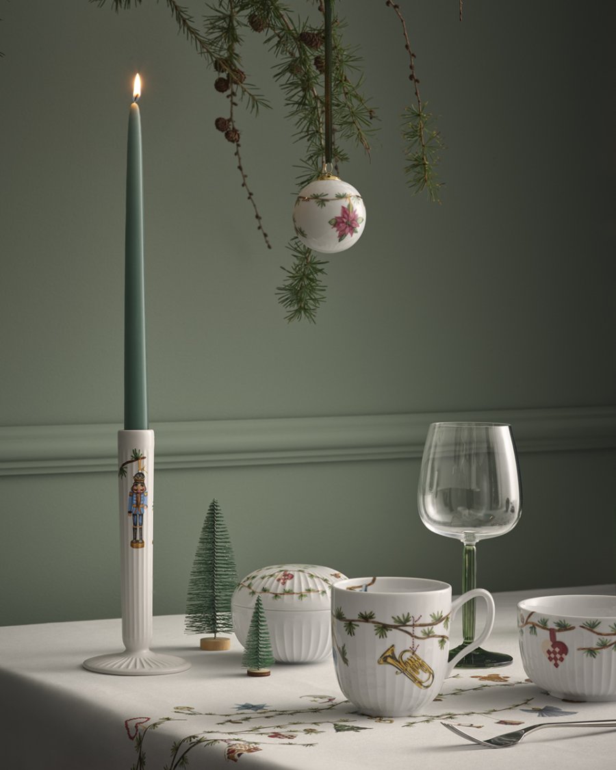 Khler Hammershi Christmas Tischdecke 150x370 cm, Wei