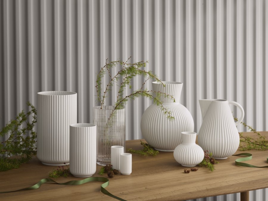 Lyngby Porceln Vase H8 cm, Hvid
