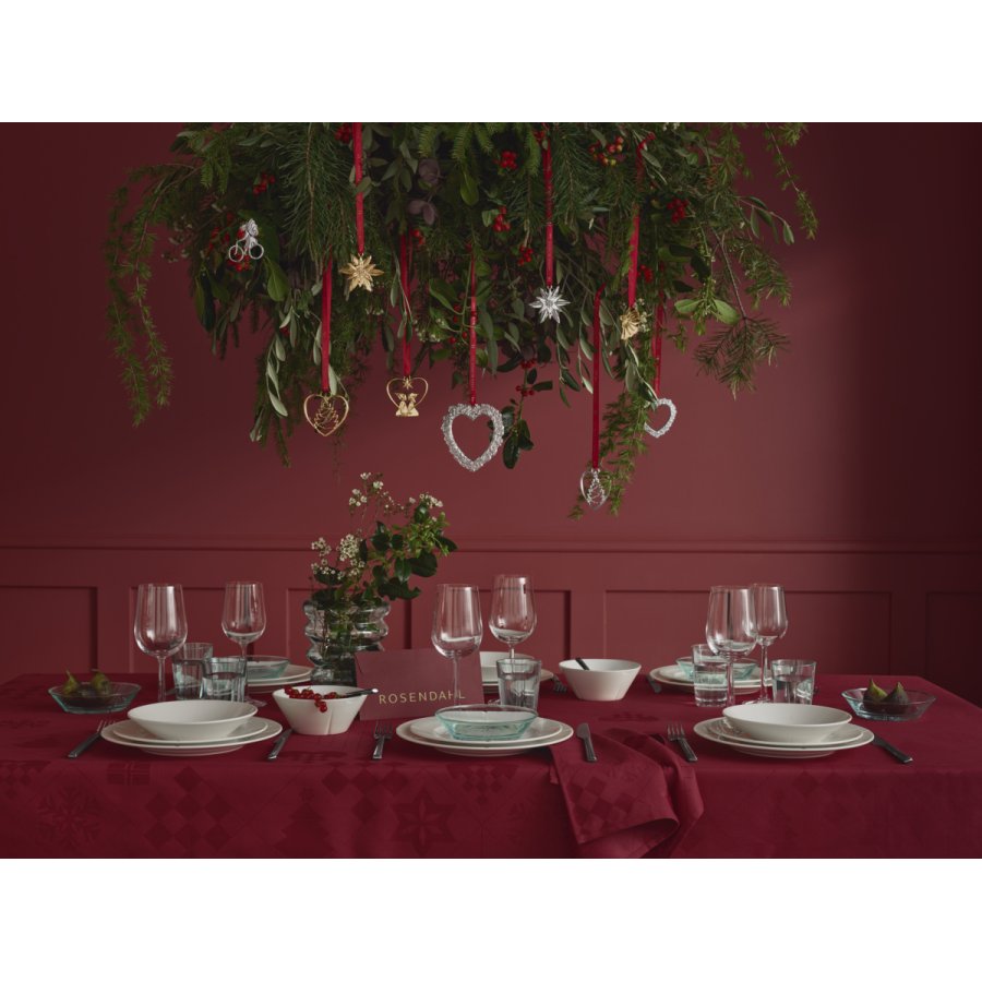 Rosendahl Natale Serviette 4er Set, 45x45 cm, Rot