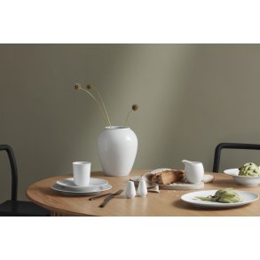 Lyngby Porcelæn Rhombe Salt- og Pebersæt H7 cm, Hvid