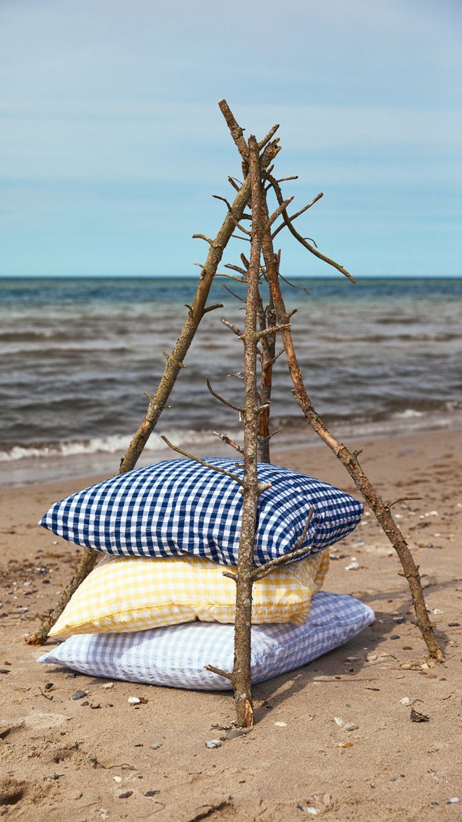Juna Bk&Blge Pudebetrk 63x60 cm, Bl/Hvid