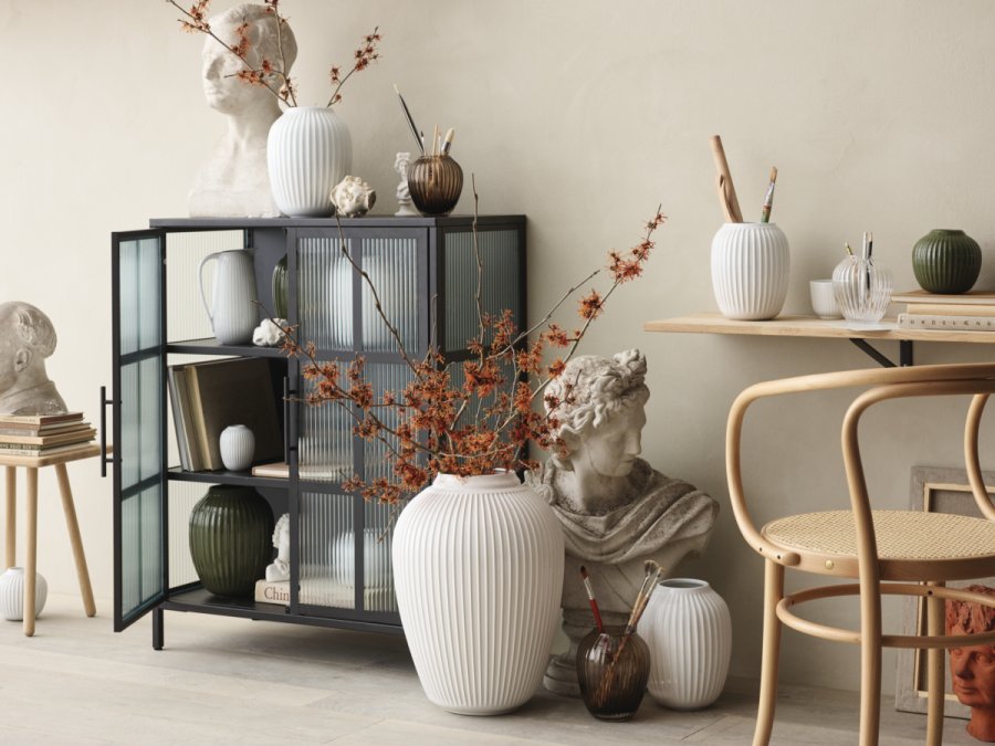 K&auml;hler Hammersh�i Vase H25,5 cm, M�rk Gr�n