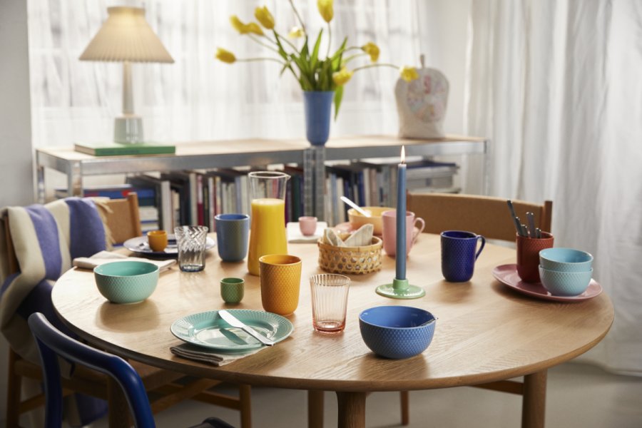 Lyngby Porceln Rhombe Color Kerzenhalter H3 cm, Grn