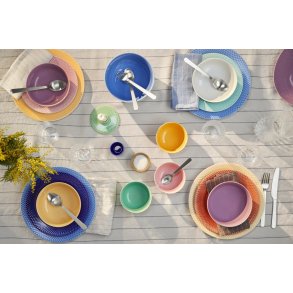 Lyngby Porcelæn Rhombe Color Tallerken 23 cm, Mørk Blå
