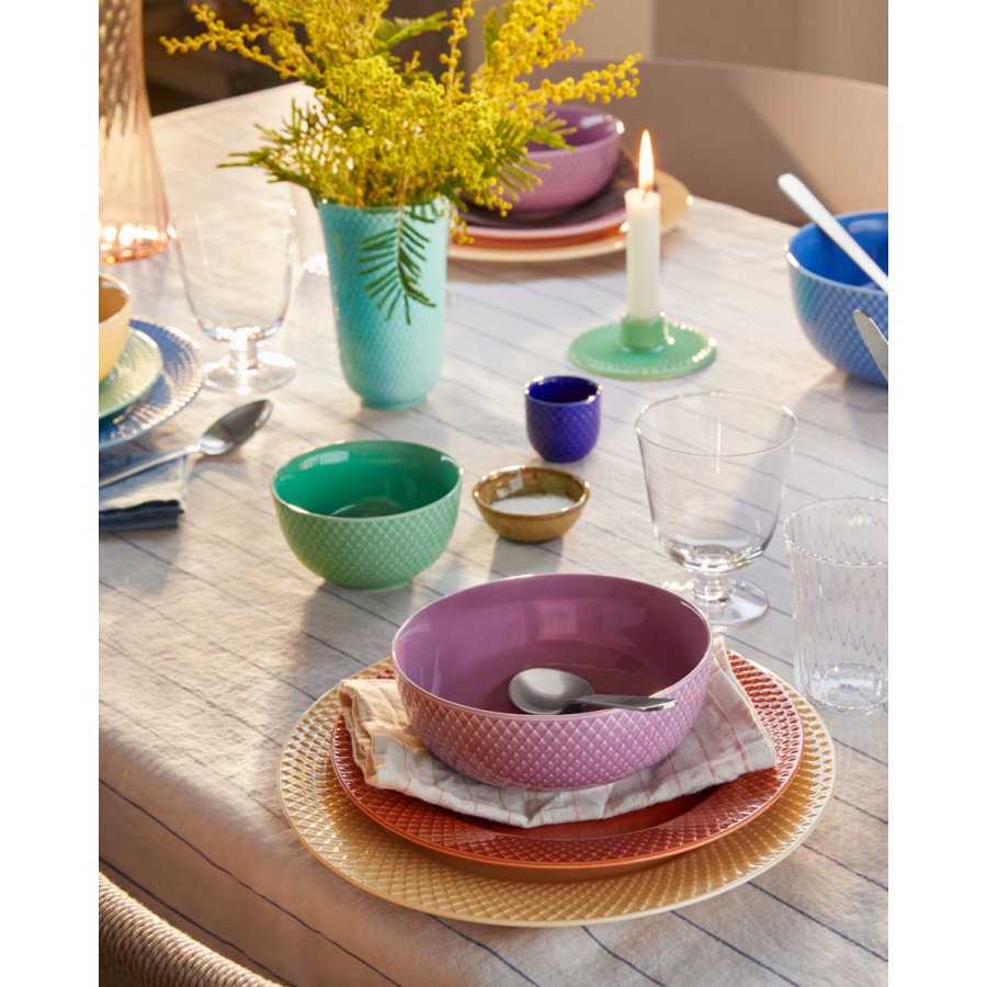 Lyngby Porceln Rhombe Color Schale 15,5 cm, Violett