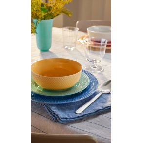 Lyngby Porcelæn Rhombe Color Tallerken 27 cm, Blå