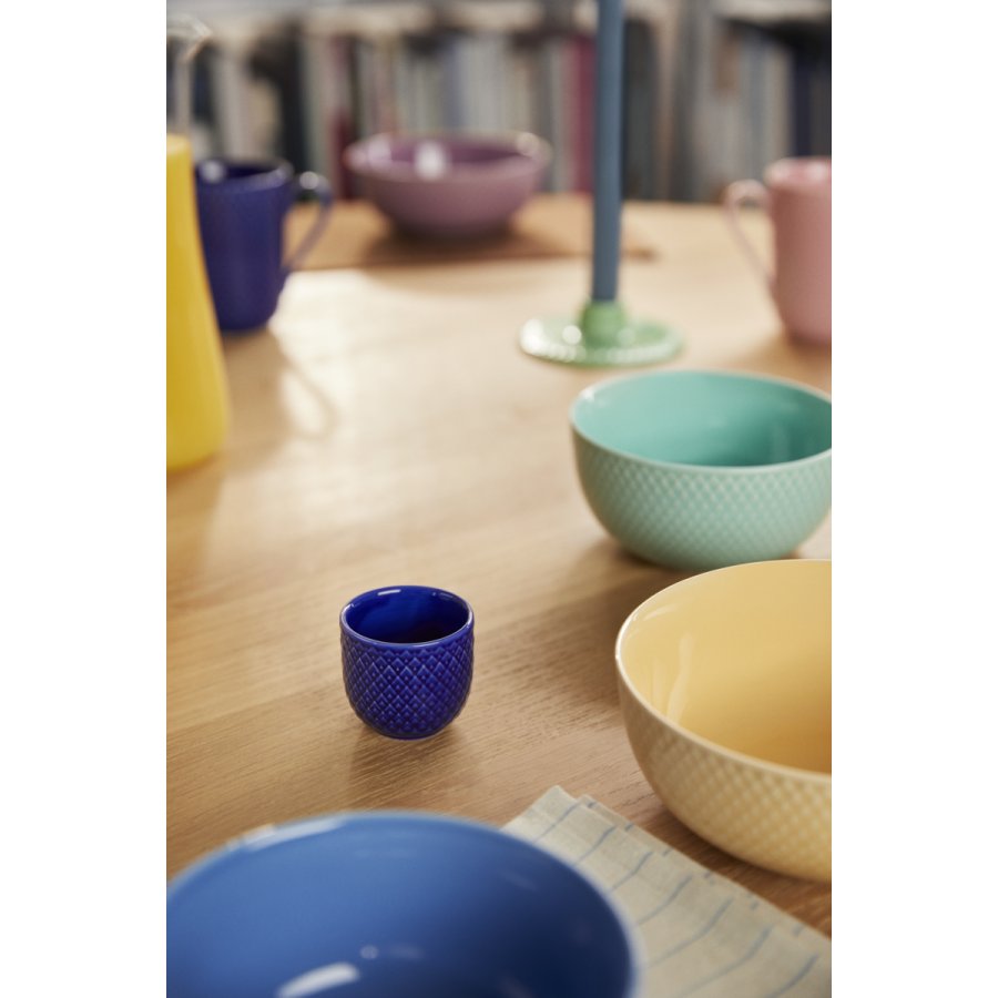 Lyngby Porceln Rhombe Color Eierbecher H4,5 cm, Dunkelblau