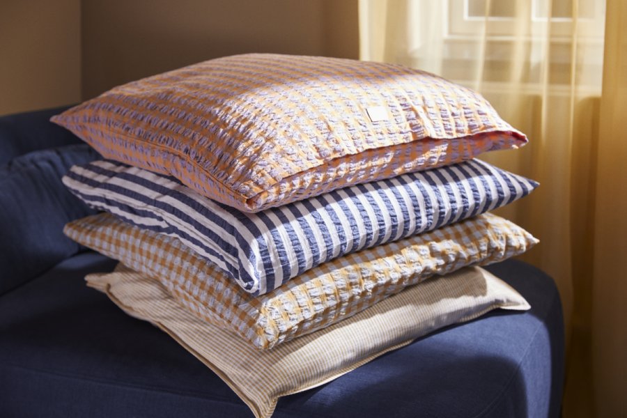 Juna Bk&Blge Lines Pudebetrk 63x60 cm, Bl/Hvid