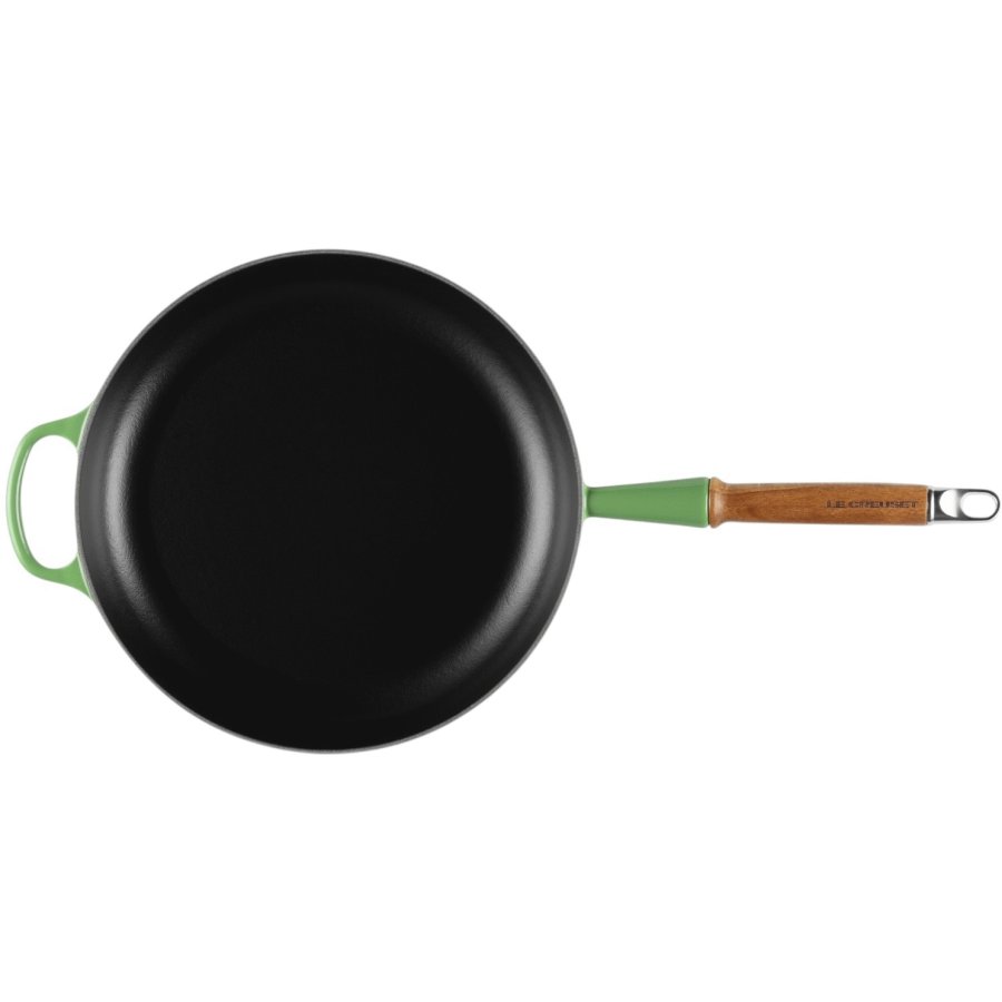 Le Creuset Signature Stbejernspande m. Trhndtag 28 cm, Bamboo Green