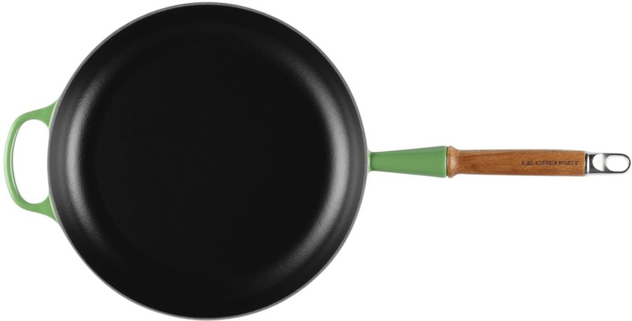 Le Creuset Signature Stbejernspande m. Trhndtag 28 cm, Bamboo Green