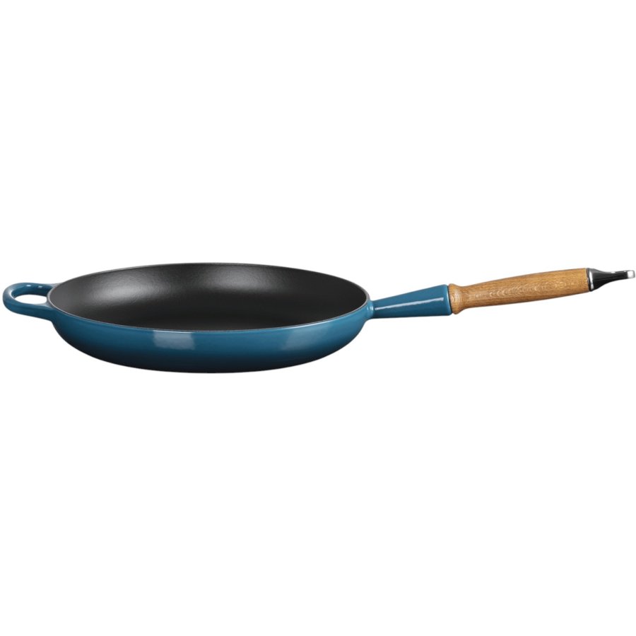 Le Creuset Signature Stbejernspande m. Trhndtag 28 cm, Deep Teal