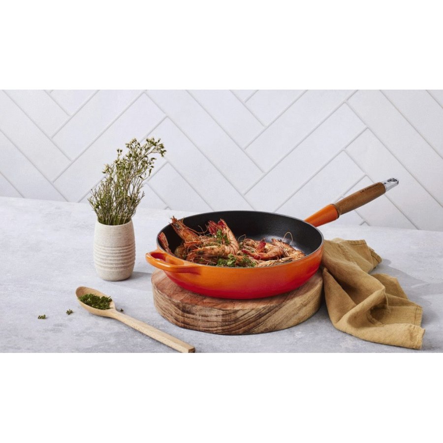 Le Creuset Signature Sauterpande m. Trhndtag 28 cm, Volcanic
