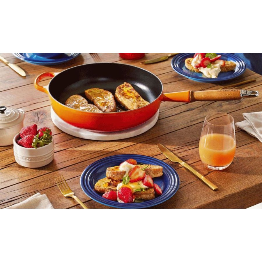 Le Creuset Signature Sauterpande m. Trhndtag 28 cm, Volcanic