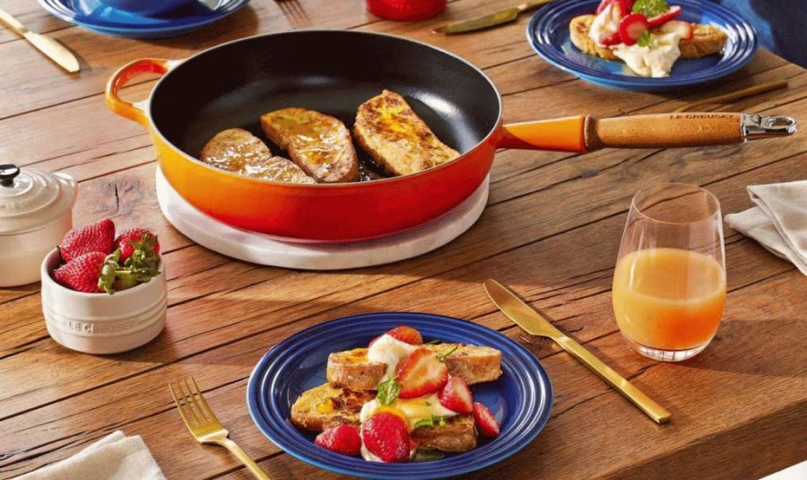 Le Creuset Signature Sauterpande m. Trhndtag 28 cm, Volcanic