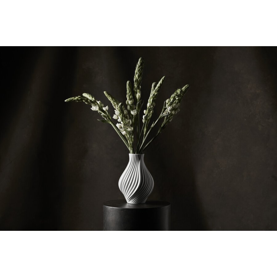 Lyngby Porceln Twist Vase H18 cm, Hvid