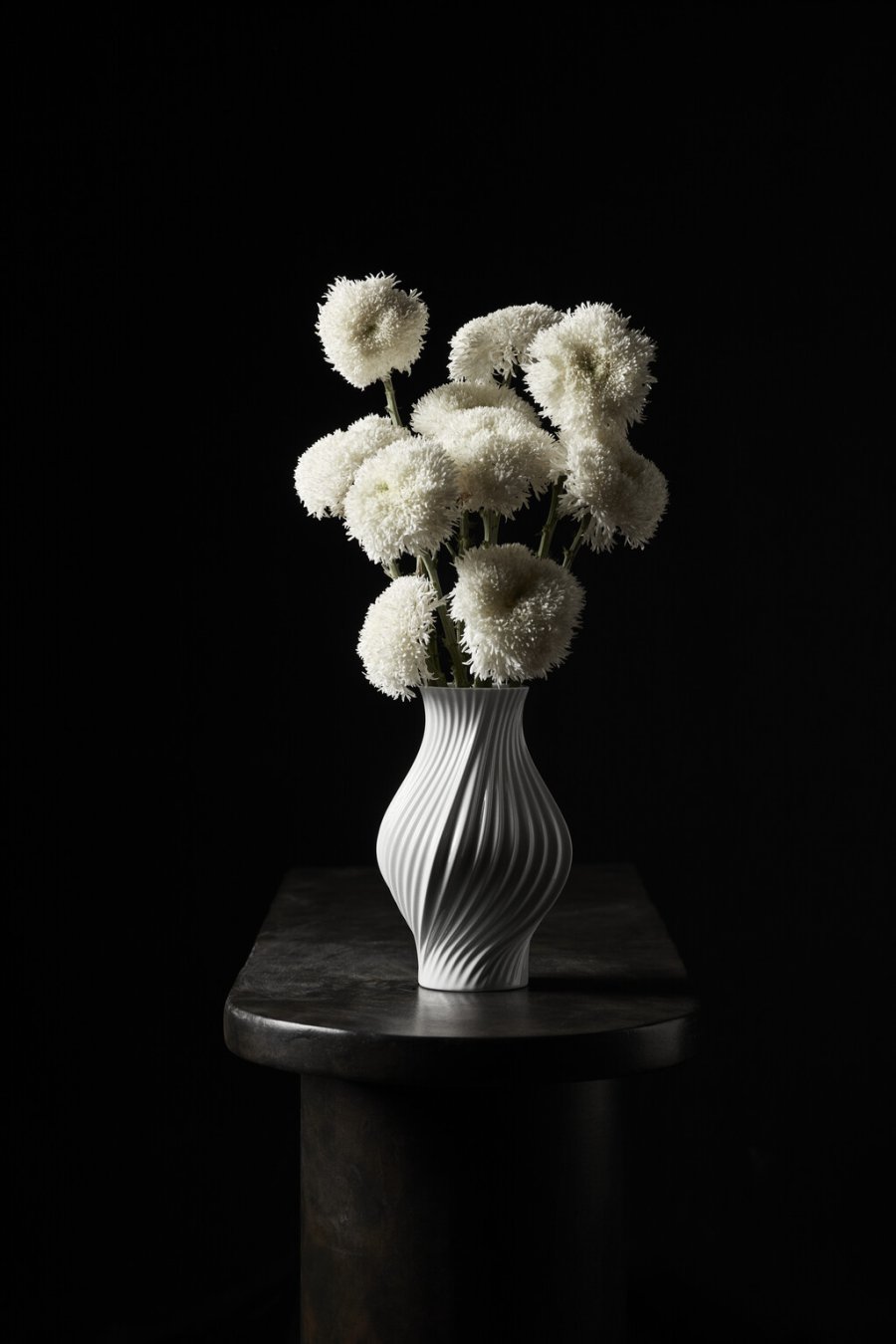 Lyngby Porceln Twist Vase H25 cm, Hvid