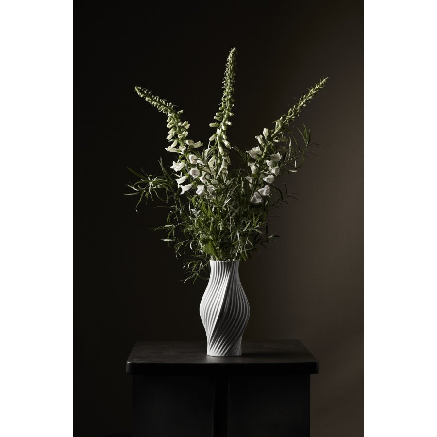 Lyngby Porceln Twist Vase H31 cm, Hvid