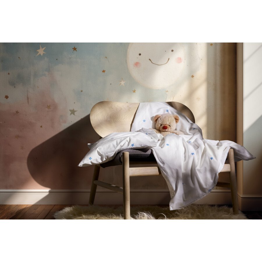 Juna Daisy Babysengetj 70x100 cm, Hvid/Lys bl