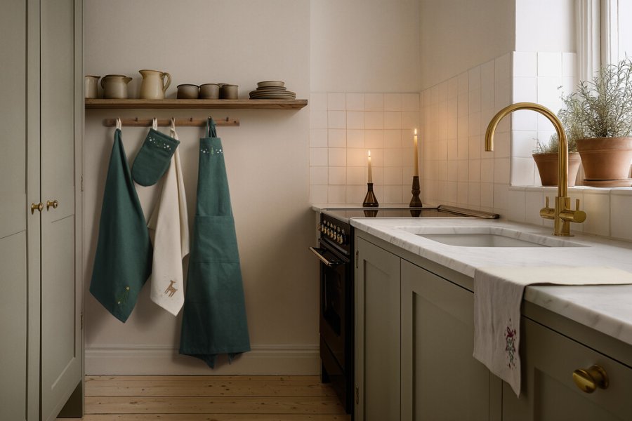 Juna Christmas Fable Viskestykke 50x70 cm, Sand