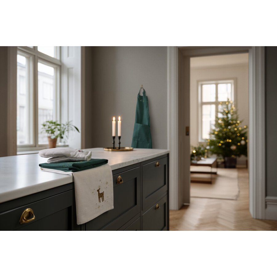 Juna Christmas Fable Viskestykke 50x70 cm, Creme