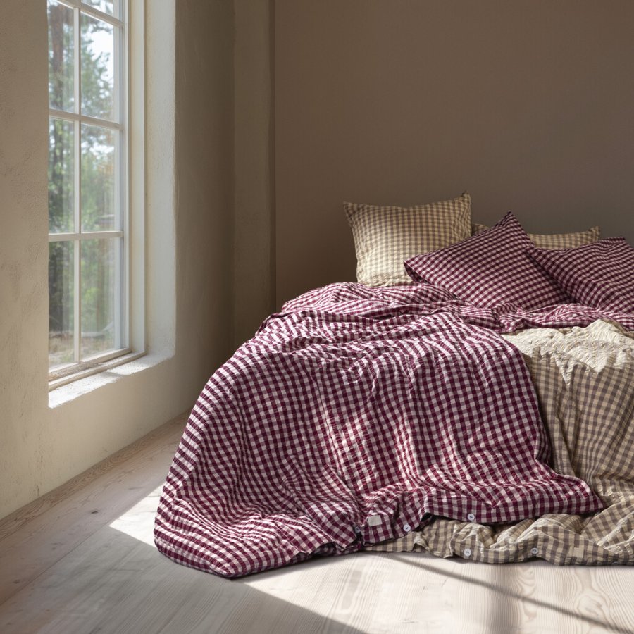 Juna Bk&Blge Sengetj 140x200 cm, Blomme/Rosa