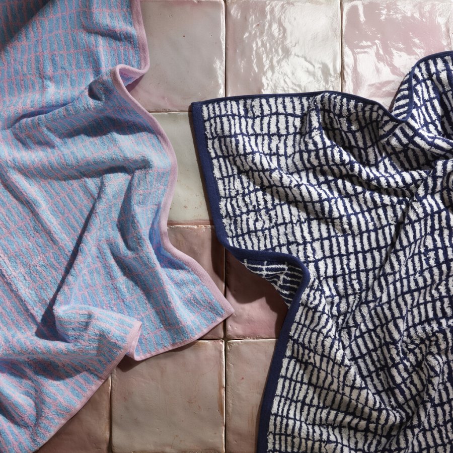 Juna Nuance Hndklde 50x100 cm, Lys Bl/Rosa