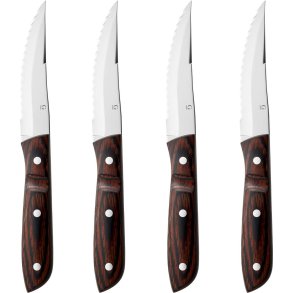 Gense Old Farmer Classic Steakkniv XL 4 stk, Tr/Stl
