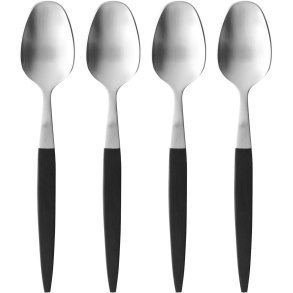 Gense Focus de Luxe Dessertske 4 stk, Sort/Mat Stål