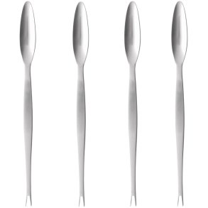 Gense Focus Steel Hummergabel 4er Set, Schwarz/Mattstahl