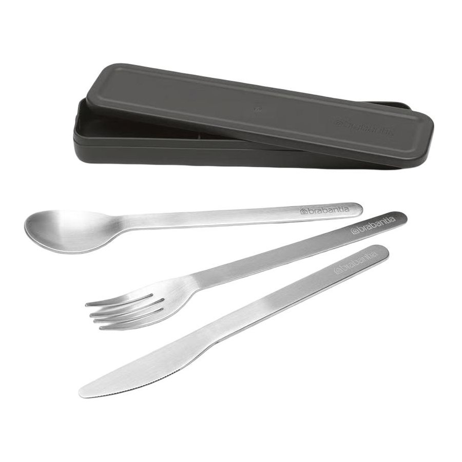 Brabantia Make & Take Besteckset 3-teilig, Dunkelgrau