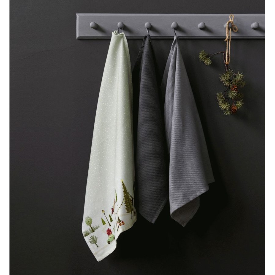 Bastian Diamond Viskestykke 50x70 cm, Lys Gr