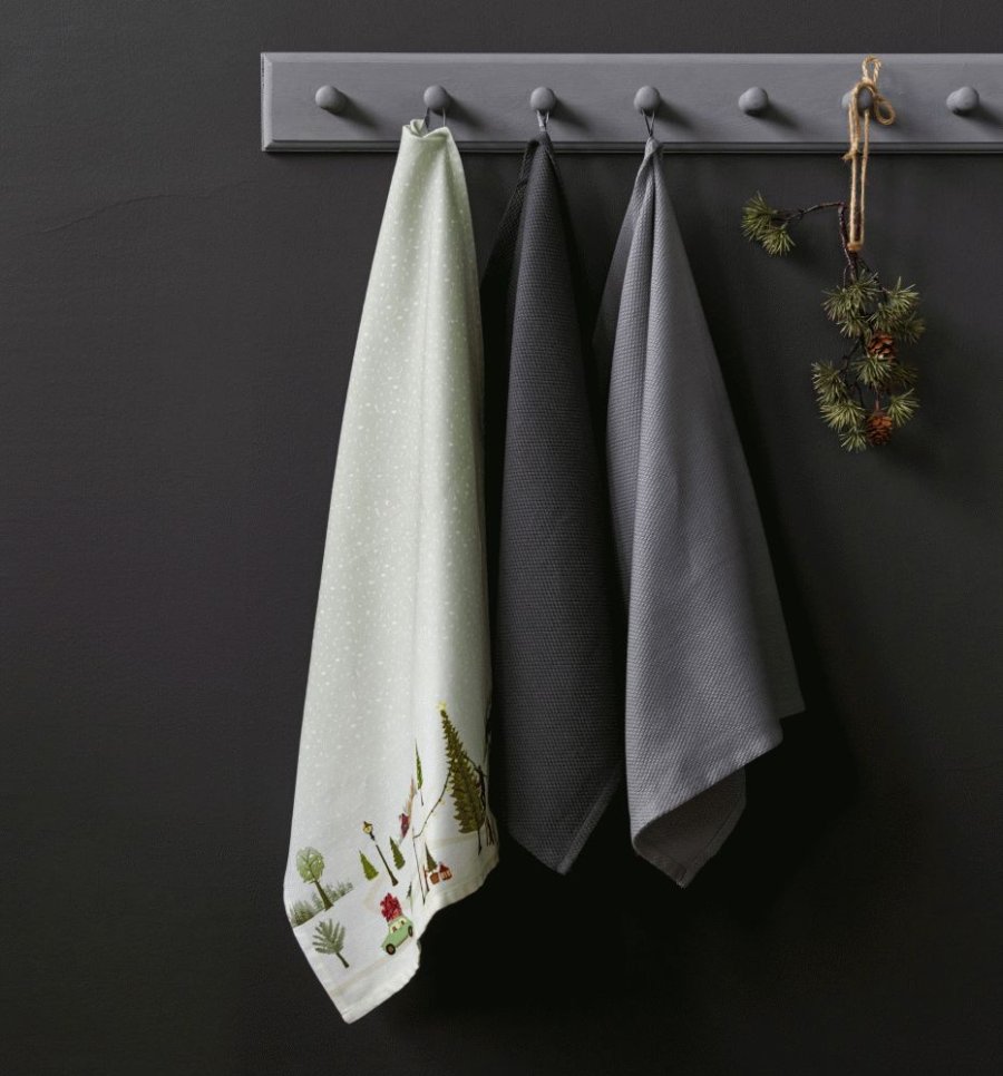 Bastian Diamond Viskestykke 50x70 cm, Lys Gr