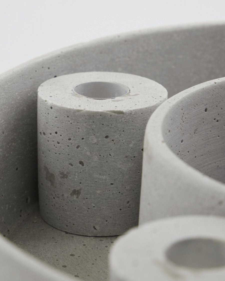 House Doctor The Ring Kerzenhalter 26 cm, Grau