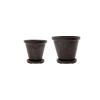House Doctor Flower Urtepotteskjuler m. Undersk�l 2 stk, Brun