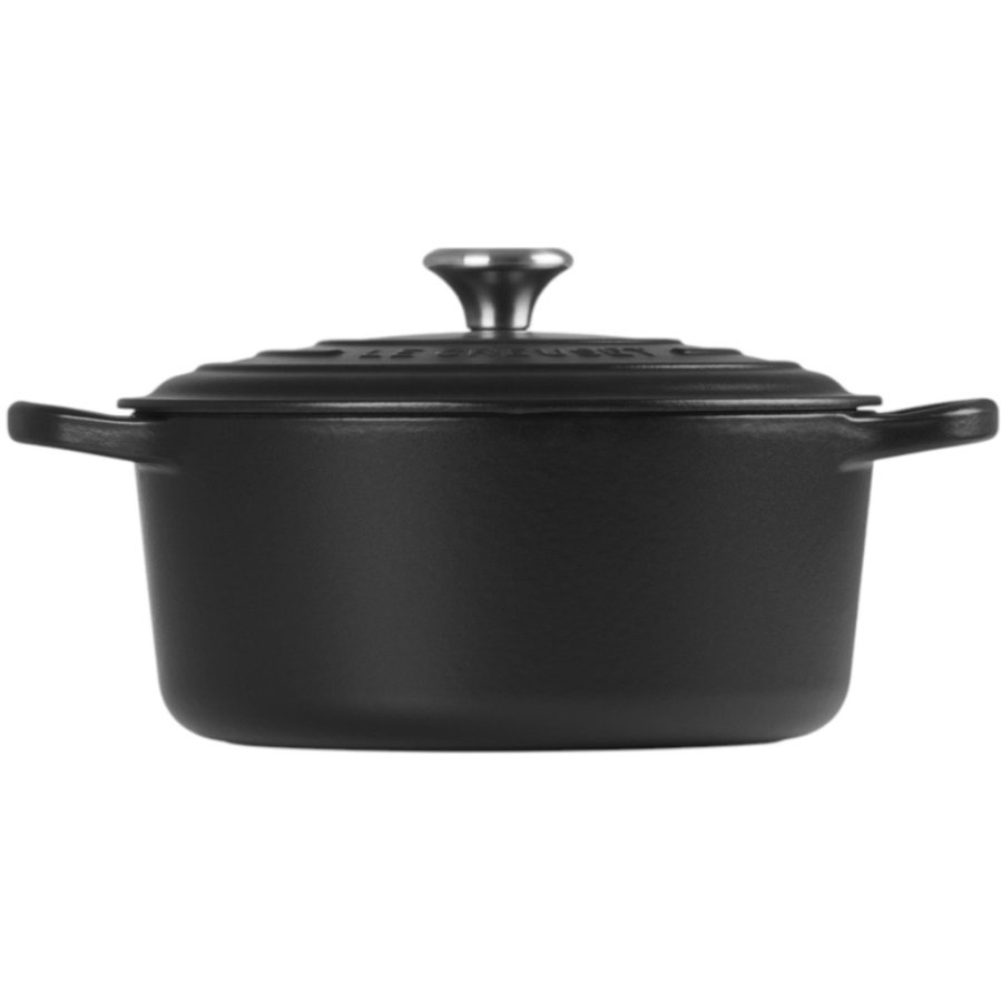 Le Creuset Signature Rund Stbejernsgryde 22 cm/3,3 L, Mat Sort