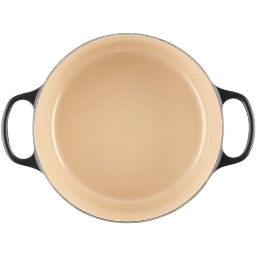 Le Creuset Signature Rund Stbejernsgryde 22 cm/3,3 L, Mat Sort