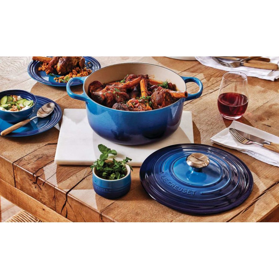 Le Creuset Signature Rund Stbejernsgryde 22 cm/3,3 L, Azure