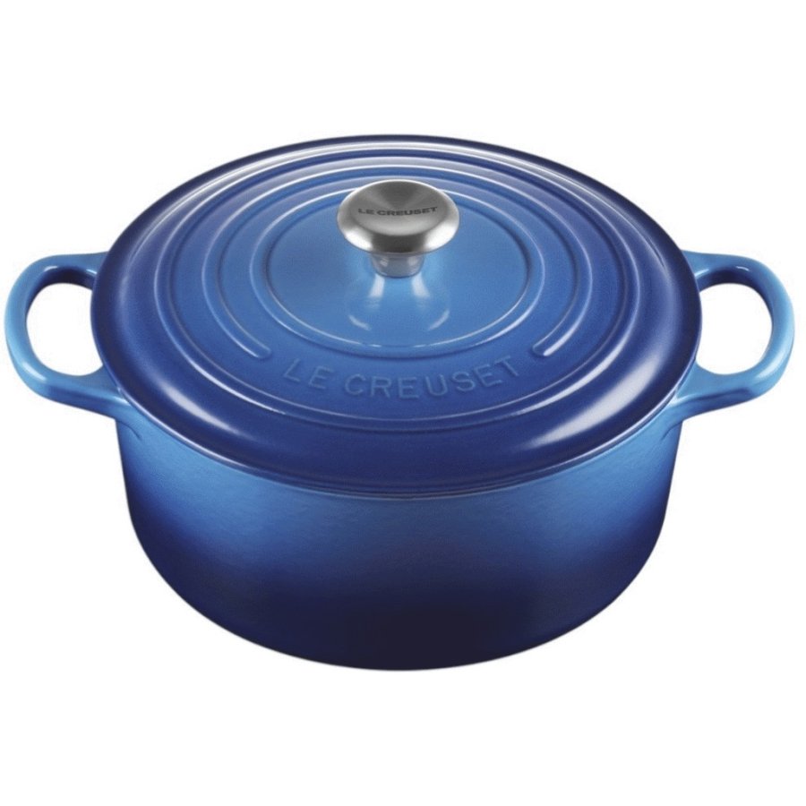 Le Creuset Signature Rund Stbejernsgryde 22 cm/3,3 L, Azure