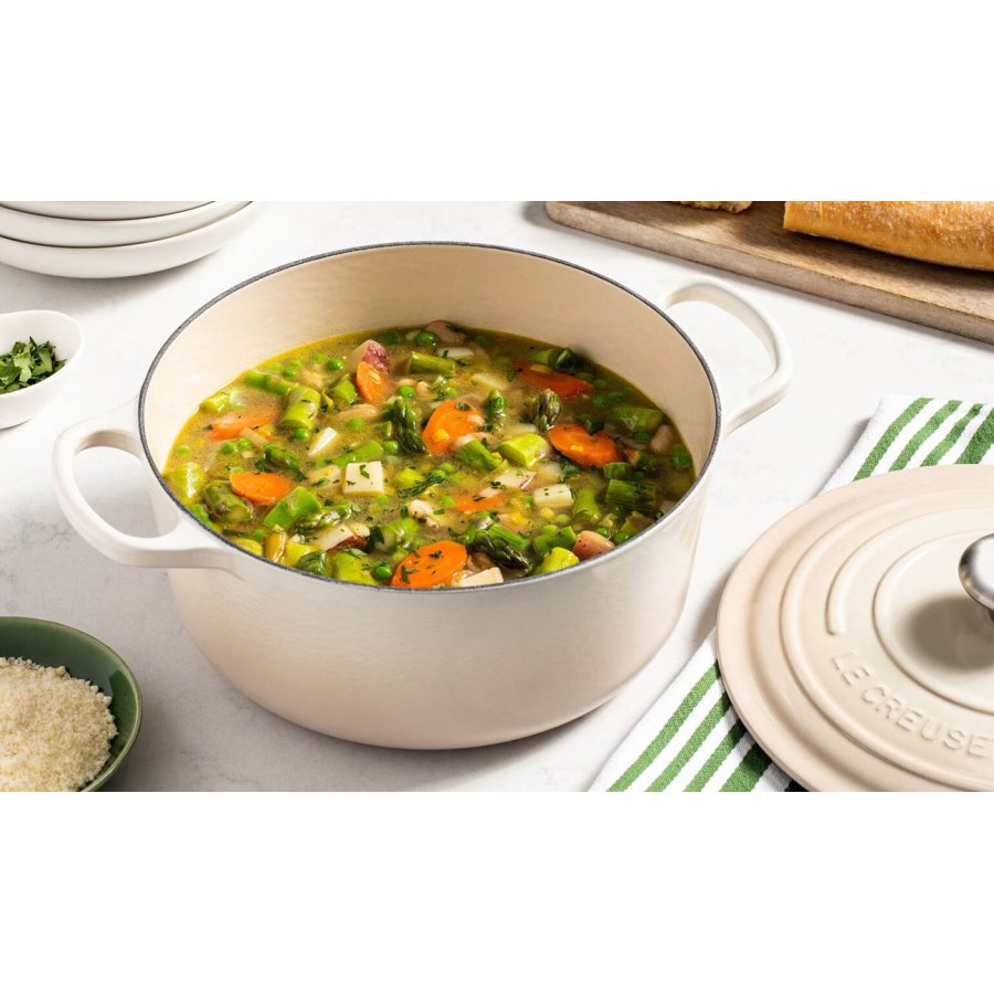 Le Creuset Signature Rund Stbejernsgryde 22 cm/3,3 L, Meringue