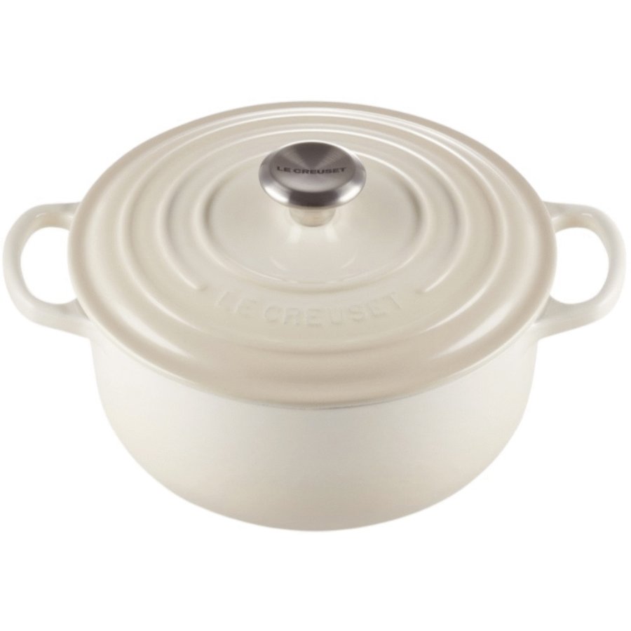 Le Creuset Signature Rund Stbejernsgryde 22 cm/3,3 L, Meringue