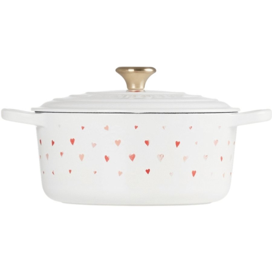 Le Creuset Heart Rund Stbejernsgryde, Hvid