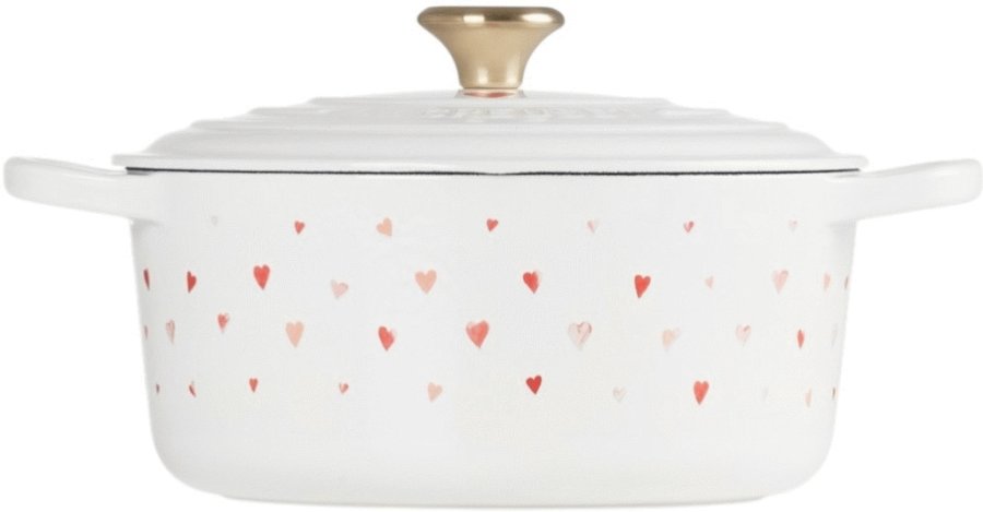 Le Creuset Heart Rund Stbejernsgryde, Hvid